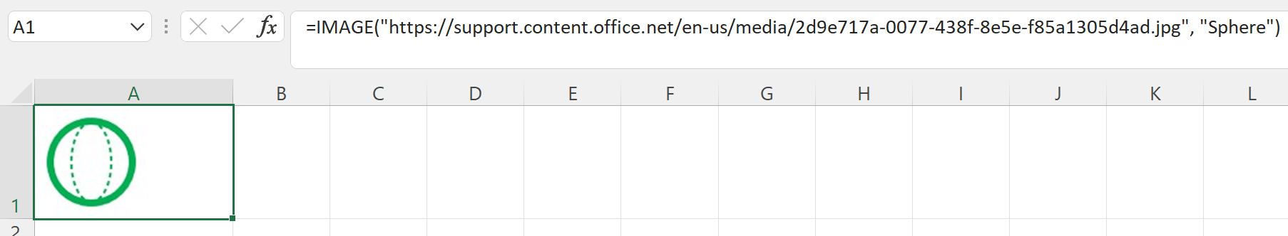 在 Excel 中使用 IMAGE 函数在单元格中插入图像-1 在 Excel 中使用 IMAGE 函数在单元格中插入图像-1