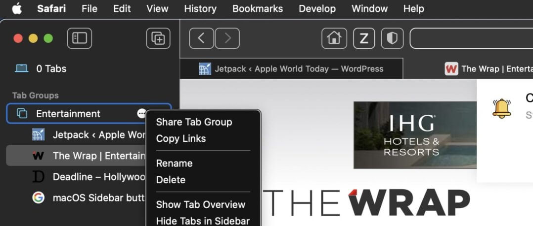如何在 MACOS VENTURA 中使用 SAFARI 选项卡组进行有组织的协作浏览-1
