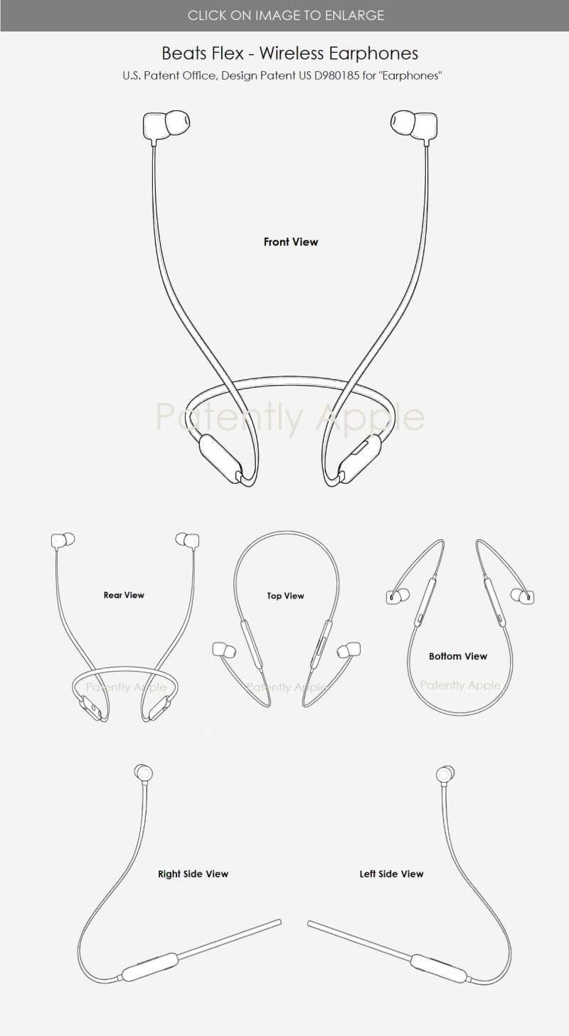 Apple 授予的新专利包括 Beats Flex 设计专利、多项 Project Titan 发明，如夜视和气候控制等-1