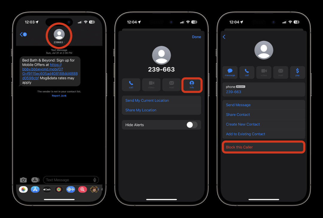 轻点几下即可在 iPhone 上屏蔽垃圾短信-2